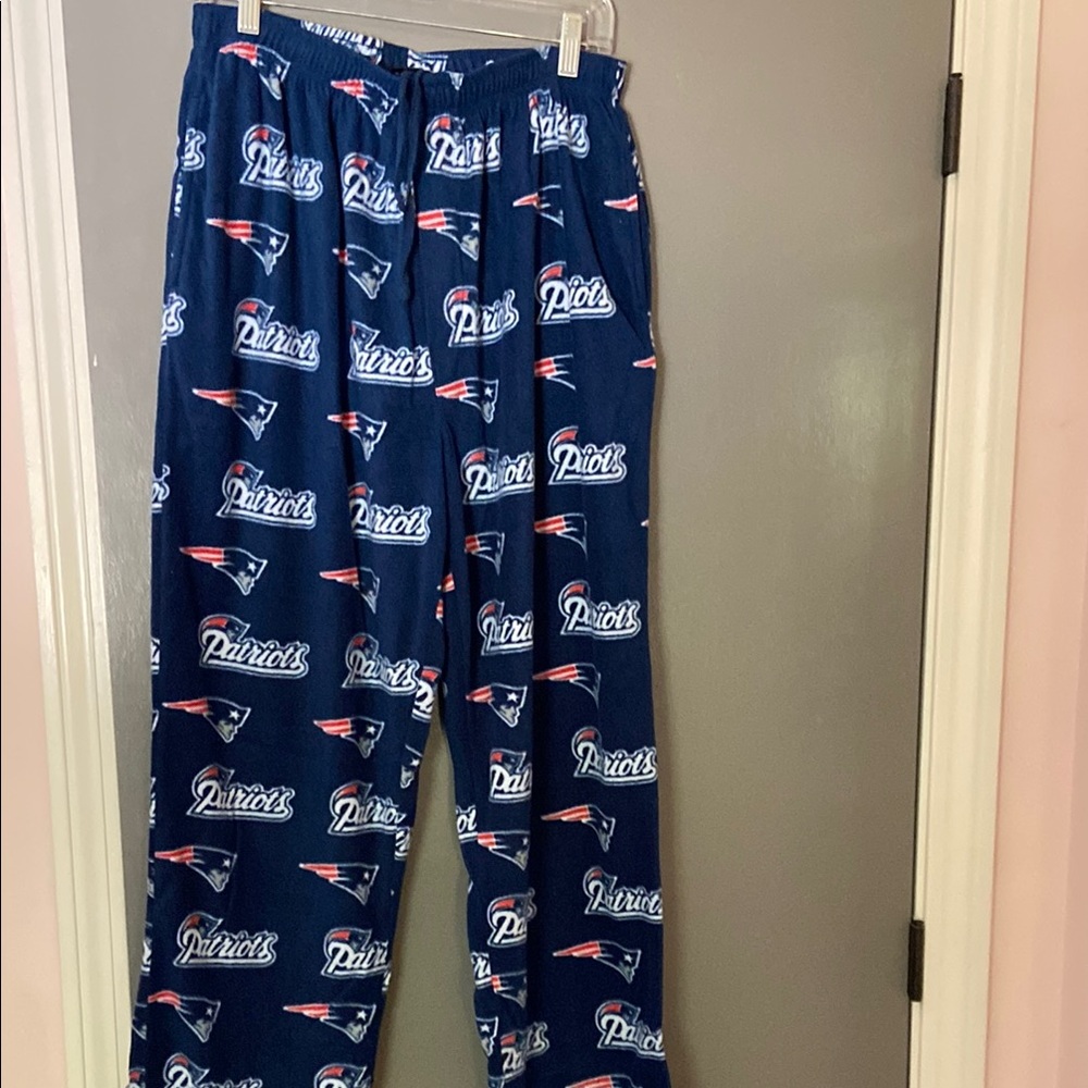 Mens NE Patriots Team Apparel Blue Pajama Bottoms Soft and Comfortable, Size XL
